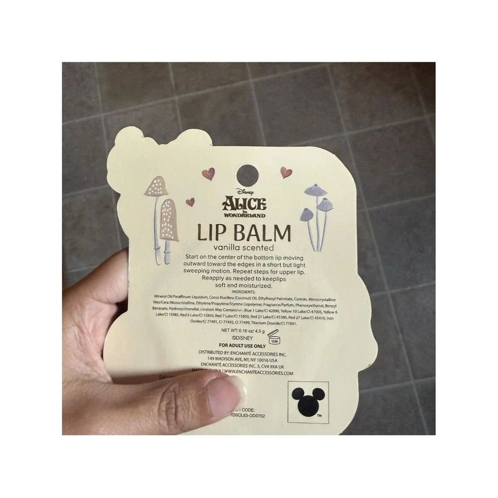 TikTok viral Disney Mushroom Lip Balm vanilla scented mushroom design new A2